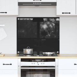 VidaXL Panel kuchenny Czarny 70 x 60 cm szkło hartowane