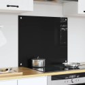 VidaXL Panel kuchenny Czarny 70 x 60 cm szkło hartowane