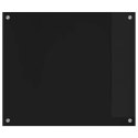 VidaXL Panel kuchenny Czarny 70 x 60 cm szkło hartowane