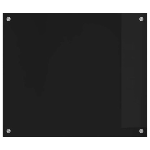 VidaXL Panel kuchenny Czarny 70 x 60 cm szkło hartowane