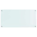 VidaXL Panel kuchenny Mleko 100 x 50 cm szkło hartowane