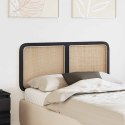 VidaXL Zagłówek Z zagłówkiem Czarny 120 x 55 x 3 cm rattan
