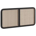 VidaXL Zagłówek Z zagłówkiem Czarny 120 x 55 x 3 cm rattan