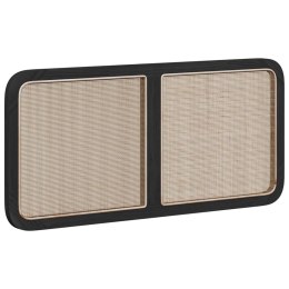 VidaXL Zagłówek Z zagłówkiem Czarny 120 x 55 x 3 cm rattan