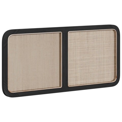 VidaXL Zagłówek Z zagłówkiem Czarny 120 x 55 x 3 cm rattan