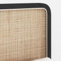 VidaXL Zagłówek Z zagłówkiem Czarny 120 x 55 x 3 cm rattan
