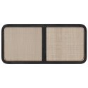 VidaXL Zagłówek Z zagłówkiem Czarny 120 x 55 x 3 cm rattan