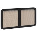 VidaXL Zagłówek Z zagłówkiem Czarny 120 x 55 x 3 cm rattan