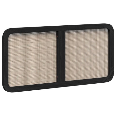 VidaXL Zagłówek Z zagłówkiem Czarny 120 x 55 x 3 cm rattan