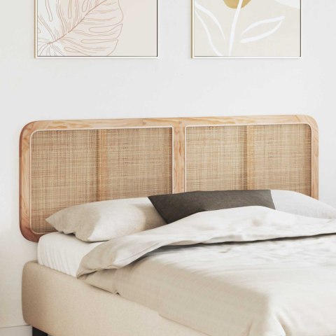 VidaXL Zagłówek Z zagłówkiem Naturalny 160 x 55 x 3 cm rattan