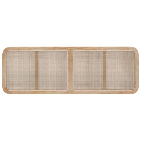 VidaXL Zagłówek Z zagłówkiem Naturalny 160 x 55 x 3 cm rattan