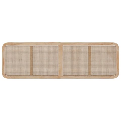 VidaXL Zagłówek Z zagłówkiem Naturalny 180 x 55 x 3 cm rattan