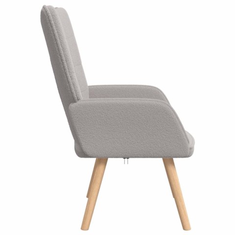 VidaXL fotel Jasnoszary 62 x 67 x 95,5 cm Tkanina sherpa