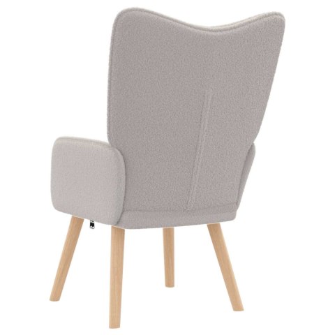 VidaXL fotel Jasnoszary 62 x 67 x 95,5 cm Tkanina sherpa