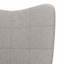 VidaXL fotel Jasnoszary 62 x 67 x 95,5 cm Tkanina sherpa
