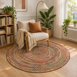 VidaXL Dywan strefowy Wielokolorowe Ø 150 cm Juta
