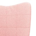 VidaXL Fotel bujany Różowy Tkanina sherpa