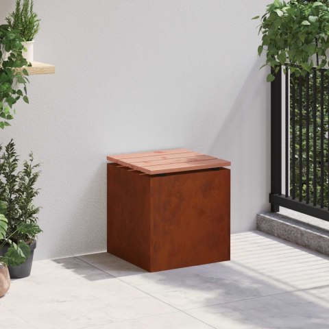 VidaXL Ławka ogrodowa 1 -Seater 40 x 40 x 43 cm stal kortenowska