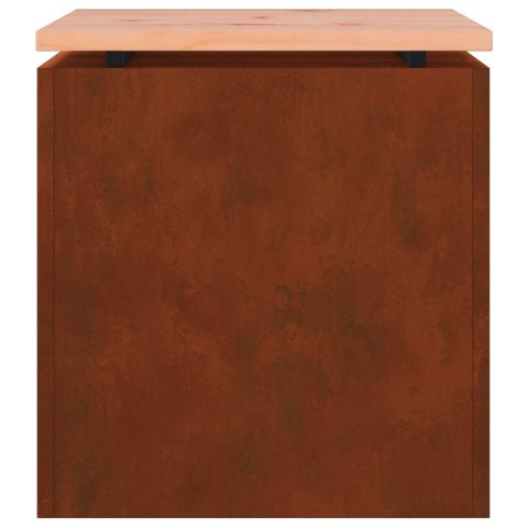 VidaXL Ławka ogrodowa 1 -Seater 40 x 40 x 43 cm stal kortenowska