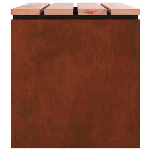 VidaXL Ławka ogrodowa 1 -Seater 40 x 40 x 43 cm stal kortenowska