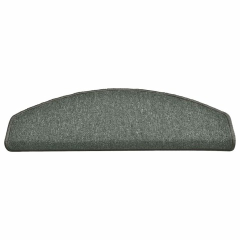 VidaXL Maty na schody 30 szt. 65x24x4 cm Ciemnozielone Półokrągłe Duże