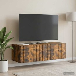 VidaXL Szafka RTV montowana na ścianie 98 x 41 x 30 cm Dąb wędzony