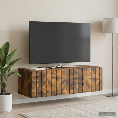 VidaXL Szafka RTV montowana na ścianie 98 x 41 x 30 cm Dąb wędzony