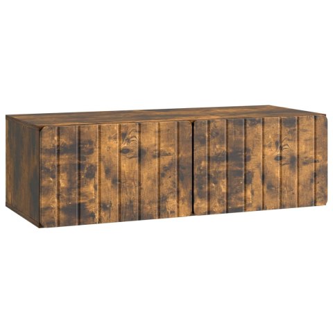 VidaXL Szafka RTV montowana na ścianie 98 x 41 x 30 cm Dąb wędzony