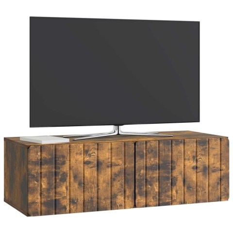 VidaXL Szafka RTV montowana na ścianie 98 x 41 x 30 cm Dąb wędzony