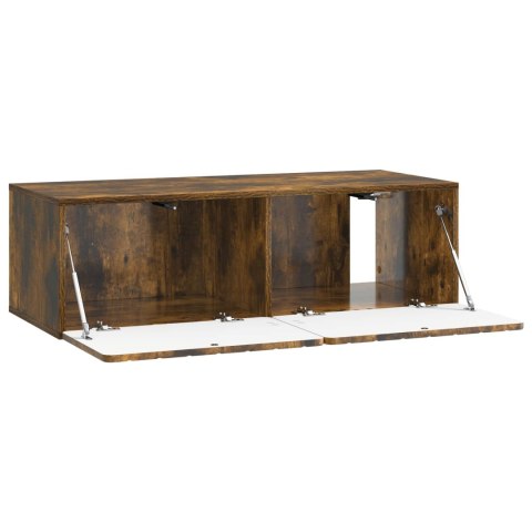 VidaXL Szafka RTV montowana na ścianie 98 x 41 x 30 cm Dąb wędzony