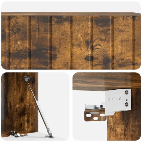 VidaXL Szafka RTV montowana na ścianie 98 x 41 x 30 cm Dąb wędzony