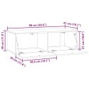 VidaXL Szafka RTV montowana na ścianie 98 x 41 x 30 cm Dąb wędzony
