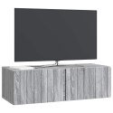 VidaXL Szafka RTV montowana na ścianie 98 x 41 x 30 cm Szary Sonoma