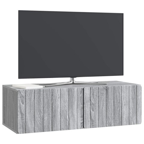 VidaXL Szafka RTV montowana na ścianie 98 x 41 x 30 cm Szary Sonoma