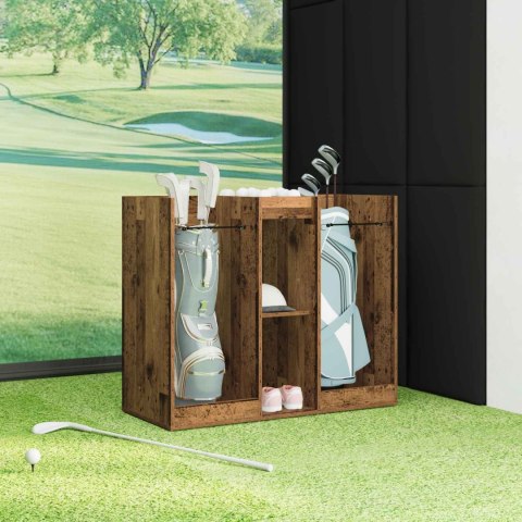VidaXL Szafka golfowa Gładki Stare drewno 102 x 45 x 85,5 cm