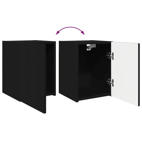 VidaXL Szafka pod telewizor 30 x 31 x 40 cm Czarny Drewno inżynieryjne
