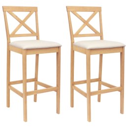 VidaXL Stołek barowy 2 pcs Naturalny i Beżowy