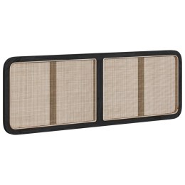 VidaXL Zagłówek Z zagłówkiem Czarny 160 x 55 x 3 cm rattan