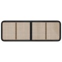 VidaXL Zagłówek Z zagłówkiem Czarny 160 x 55 x 3 cm rattan