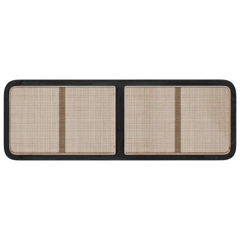 VidaXL Zagłówek Z zagłówkiem Czarny 160 x 55 x 3 cm rattan