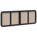 VidaXL Zagłówek Z zagłówkiem Czarny 160 x 55 x 3 cm rattan