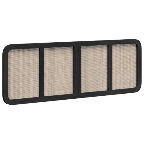 VidaXL Zagłówek Z zagłówkiem Czarny 160 x 55 x 3 cm rattan