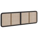 VidaXL Zagłówek Z zagłówkiem Czarny 180 x 55 x 3 cm rattan