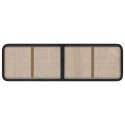 VidaXL Zagłówek Z zagłówkiem Czarny 180 x 55 x 3 cm rattan