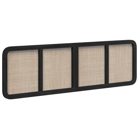VidaXL Zagłówek Z zagłówkiem Czarny 180 x 55 x 3 cm rattan