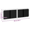 VidaXL Zagłówek Z zagłówkiem Czarny 180 x 55 x 3 cm rattan