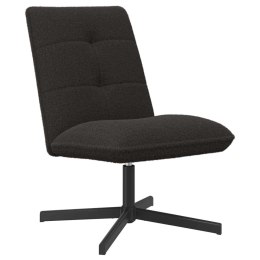 VidaXL Fotel obrotowy Czarny Bouclé