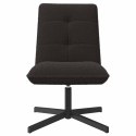 VidaXL Fotel obrotowy Czarny Bouclé
