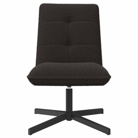 VidaXL Fotel obrotowy Czarny Bouclé