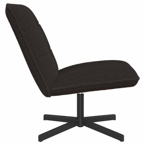 VidaXL Fotel obrotowy Czarny Bouclé